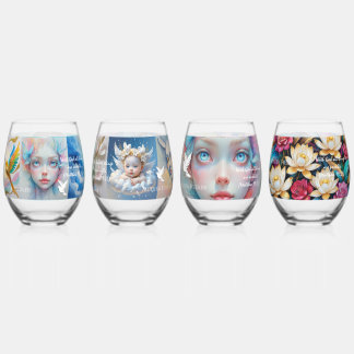 With God all things are possible. (Matthew 19:26) ステムなしワイングラス