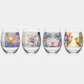 With God all things are possible. (Matthew 19:26) ステムなしワイングラス (裏面)