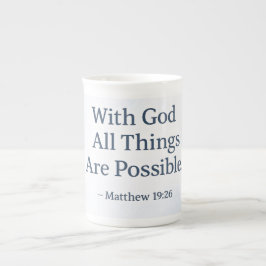 With God All Things Are Possible - Matthew 19:26 ボーンチャイナマグカップ