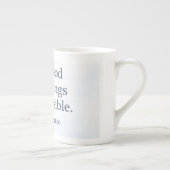 With God All Things Are Possible - Matthew 19:26 ボーンチャイナマグカップ (右)
