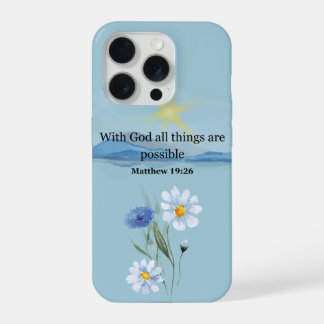 With God All Things Are Possible – Matthew 19:26 C iPhone 15 Proケース