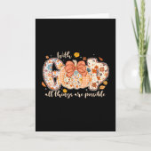 With God All Things Are Possible Pumpkin Thanksgiv カード (正面)