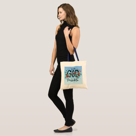 With God All Things Are Possible Tote Bag トートバッグ (正面(モデル))