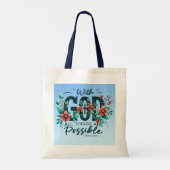 With God All Things Are Possible Tote Bag トートバッグ (裏面)