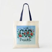 With God All Things Are Possible Tote Bag トートバッグ (正面)