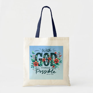With God All Things Are Possible Tote Bag トートバッグ