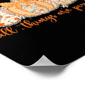 With God All Things Are Ssible Fall Pumpkin Patter ポスター (角)