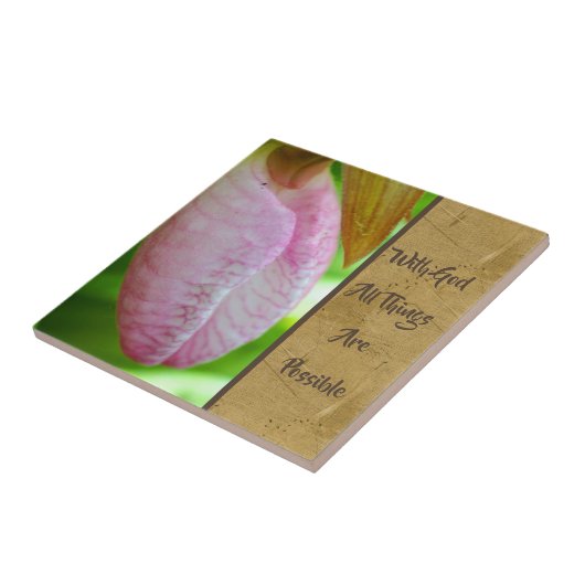 With God All Things Possible Inspirational  タイル (側面)