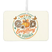 With God Everything Is Possible カーエアーフレッシュナー (裏面)