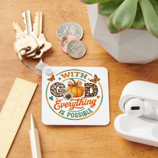 With God Everything Is Possible キーホルダー (デスク)