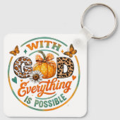 With God Everything Is Possible キーホルダー (裏面)
