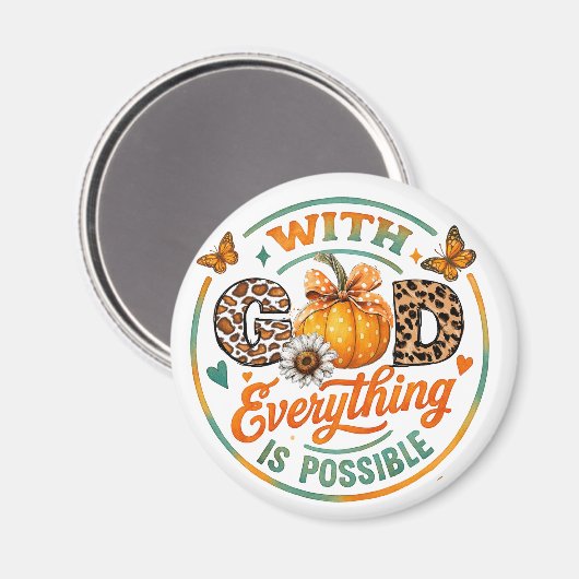 With God Everything Is Possible  マグネット (正面/裏面)