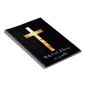 With God Gold Cross Spiral Journal Notebook ノートブック (右側)