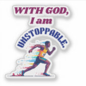With God, I'm Unstoppable シール (正面)