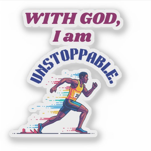 With God, I'm Unstoppable シール (正面)
