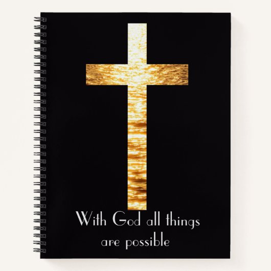 With God Spiral Notebook Journal ノートブック (正面)