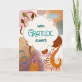 With Gratitude Always Caramel Thank You Card カード (正面)