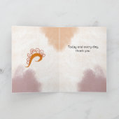 With Gratitude Always Caramel Thank You Card カード (内部)