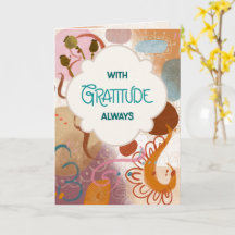 With Gratitude Always Caramel Thank You Card