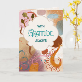 With Gratitude Always Caramel Thank You Card カード