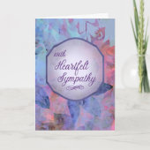 With Heartfelt Sympathy – Watercolor Floral カード (正面)