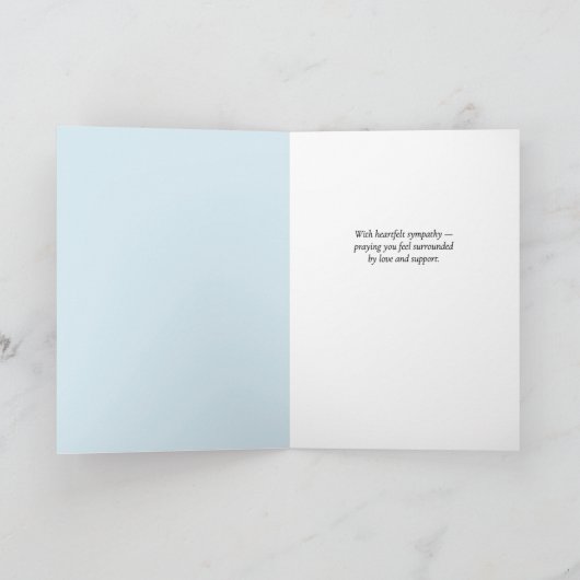 With Heartfelt Sympathy – Watercolor Floral カード (内部)