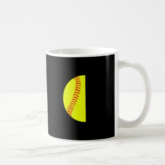 With Jesus In Her Heart And A Softball She Is Unst コーヒーマグカップ (右)