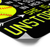 With Jesus In Her Heart And A Softball She Is Unst ポスター (角)