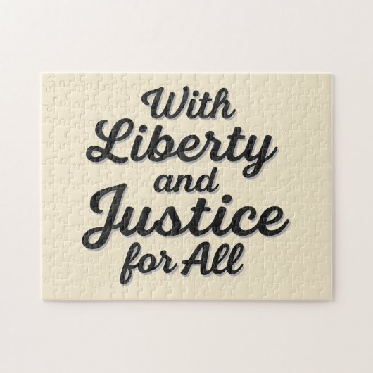 With Liberty and Justice for All Protest Freedom ジグソーパズル (横)
