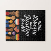 With Liberty and Justice for All Protest Freedom ジグソーパズル (横)