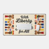 With Liberty and Justice for All Protest Freedom デスクマット (キーボード&マウス)