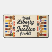 With Liberty and Justice for All Protest Freedom デスクマット (正面)
