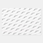 With Loveタイポグラフィ ラッピングペーパーシート (正面2)