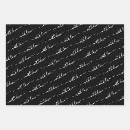 With Loveタイポグラフィ ラッピングペーパーシート