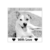With Loveハートカスタムペットキャットドッグ写真 ラバースタンプ (インプリント)