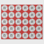 WITH LOVEフェスティバルウィンターロビンパーソナライズされた ラッピングペーパー (フラット)