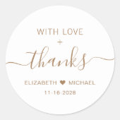 With Love金ゴールドス結婚クリプト ラウンドシール (正面)