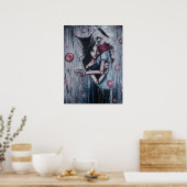 「With Love」オリジナル油絵のポスタープリント ポスター (キッチン)