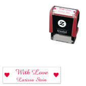 With Love (カスタム文字) +名前、かわいい セルフインキングスタンプ (インサイチュ)