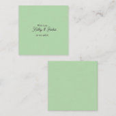 With love add couple name wedding simple minimal スクエア名刺 (正面/裏面)