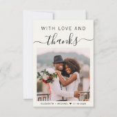 With Love And 感謝してい Photo Cream結婚's サンキューカード (正面)