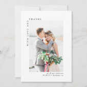 With Love and 感謝してい Photos 結婚. サンキューカード (正面)