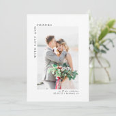 With Love and 感謝してい Photos 結婚. サンキューカード (スタンド正面)