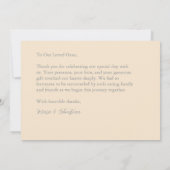 With Love and Gratitude Wedding Photo Champagne  サンキューカード (裏面)