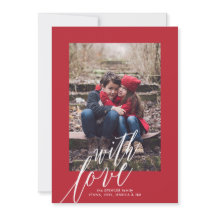 With Love Christmas Holidayフォトカード