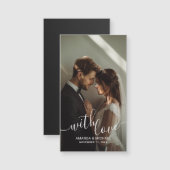 'With Love' Custom Photo Wedding Favor (正面/裏面)
