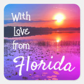 「With Love From」ステッカー スクエアシール (正面)
