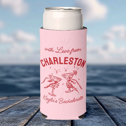 With Love From [Your City] カスタムバチェロレッテ スリム缶クーラー