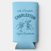 With Love From [Your City] カスタムバチェロレッテ スリム缶クーラー (裏面)