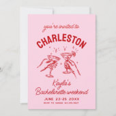 With Love From [Your City]ピンクバチェロレッテ 招待状 (正面)